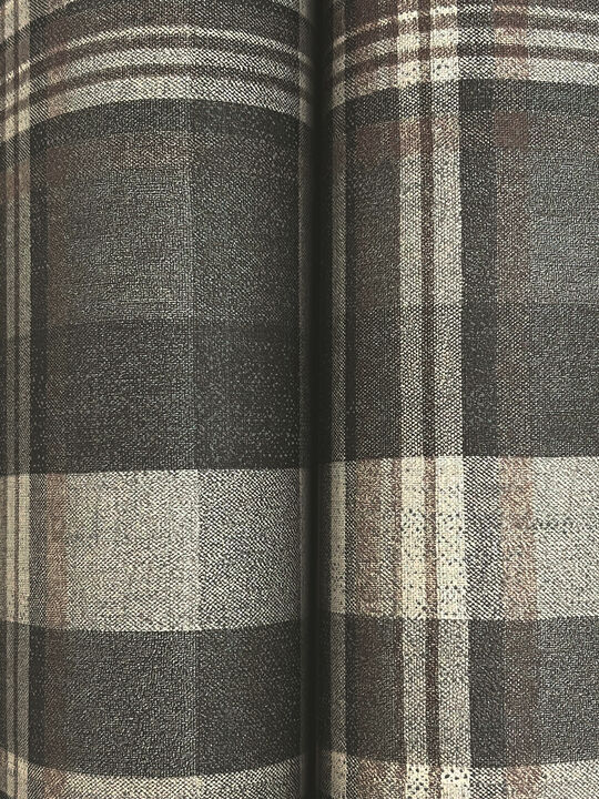 Dutton Plaid Charcoal Flannel Wallpaper