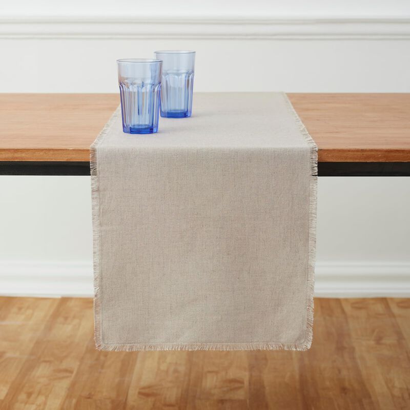 Linen Table Runner - Fringe