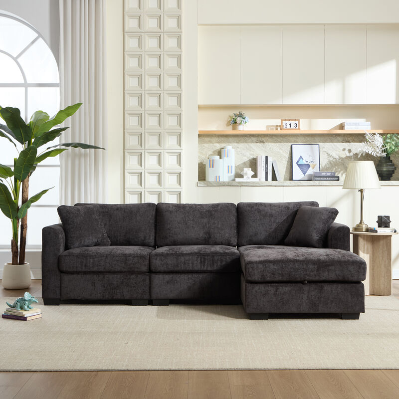 Bomzik Modern Storage Sectional Sofa with Dual USB image number 1