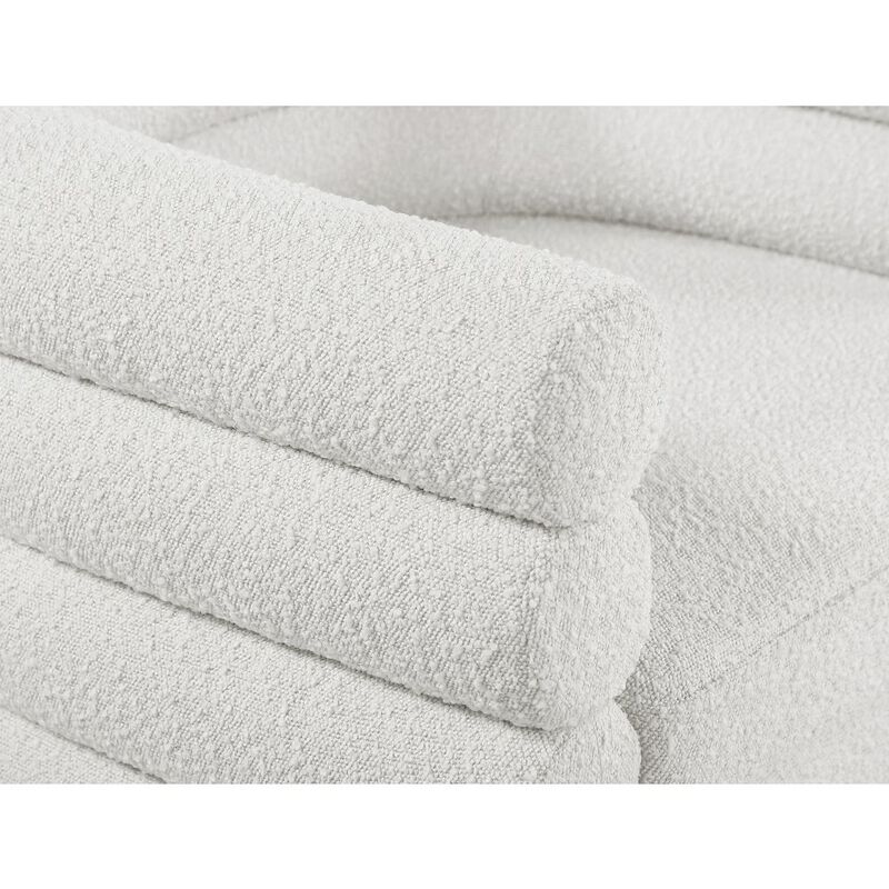 Meridian Furniture Tessa Cream Boucle Fabric Accent Chair