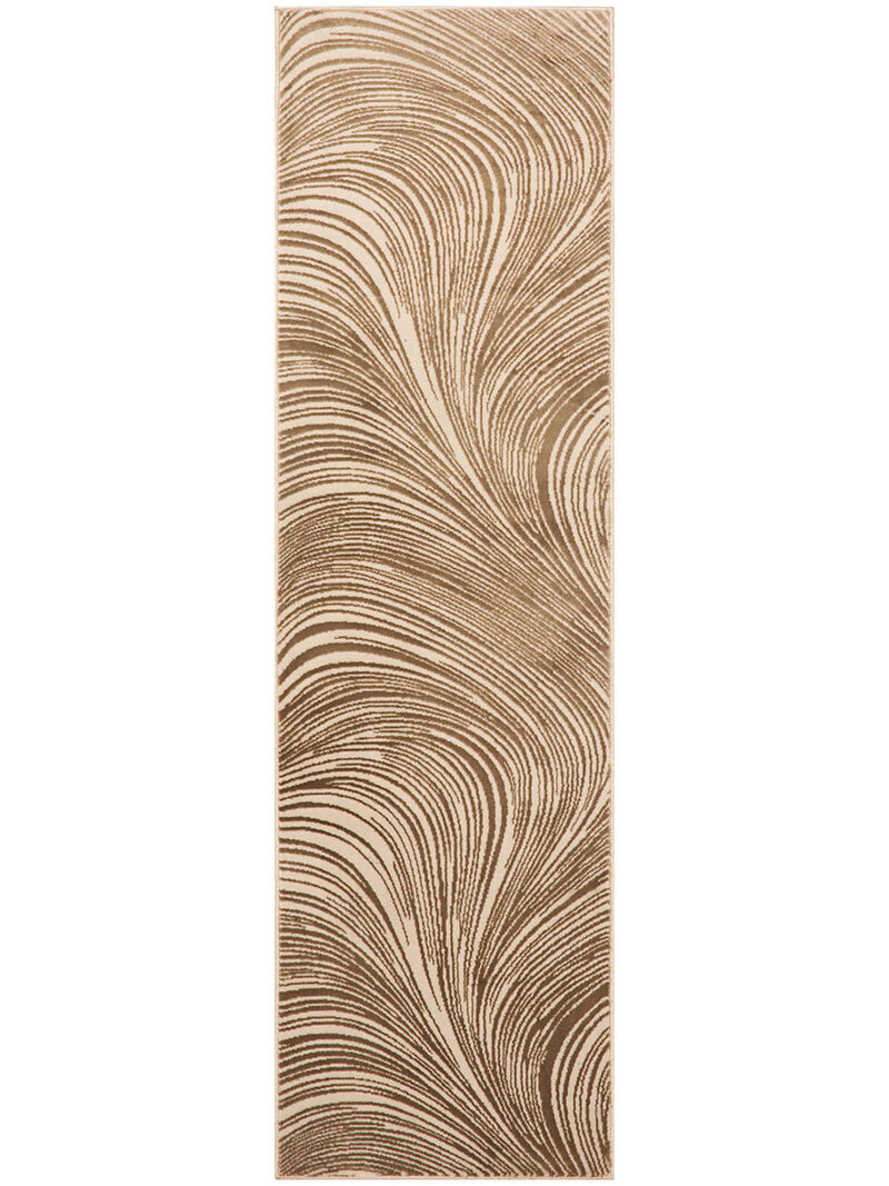 Central Park West CEP02 Beige/Brown 2'2" x 7'6 Rug image number 0