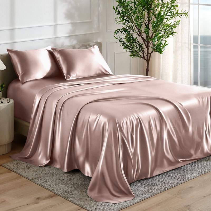 Silky-Smooth Satin Sheet Set image number 4