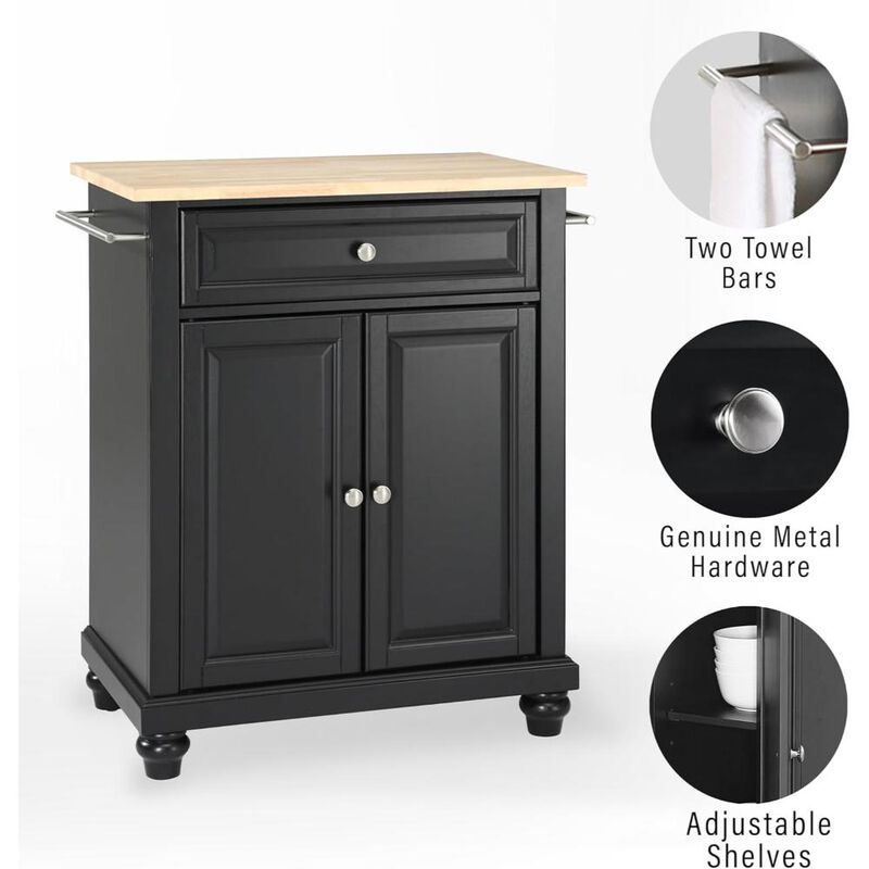 Cambridge Wood Top Portable Kitchen Island/Cart