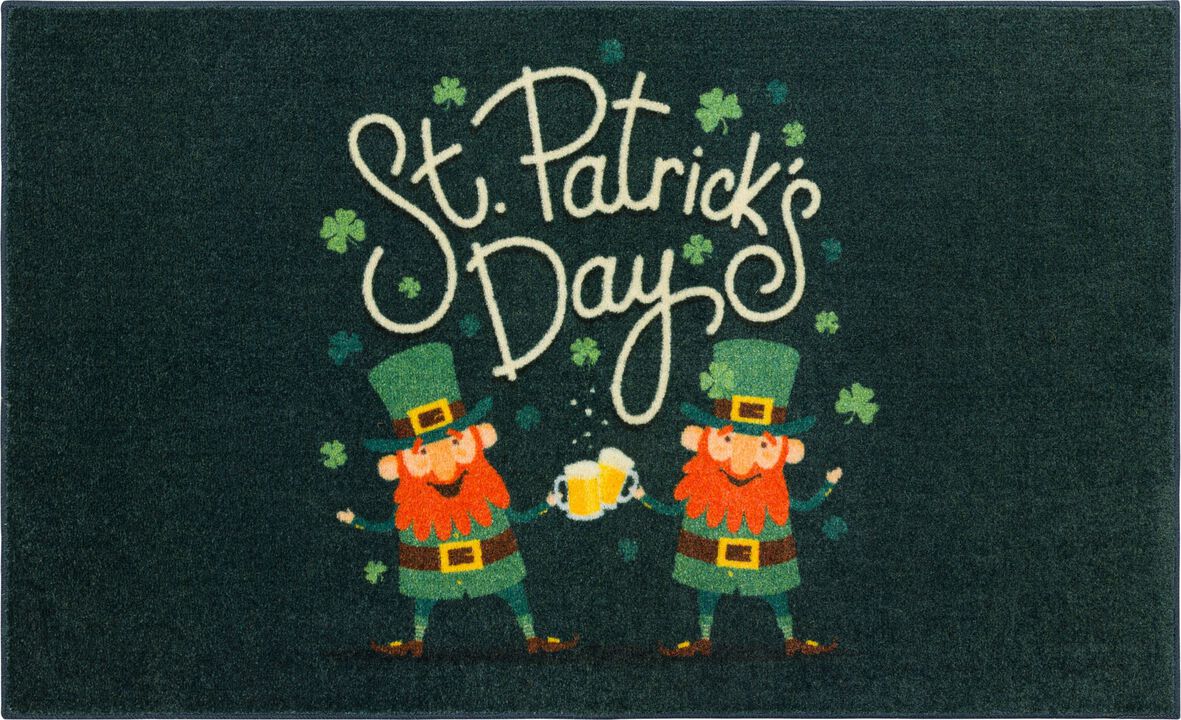 Prismatic St Patricks Day Chee Bath and Kitchen Mat Collection