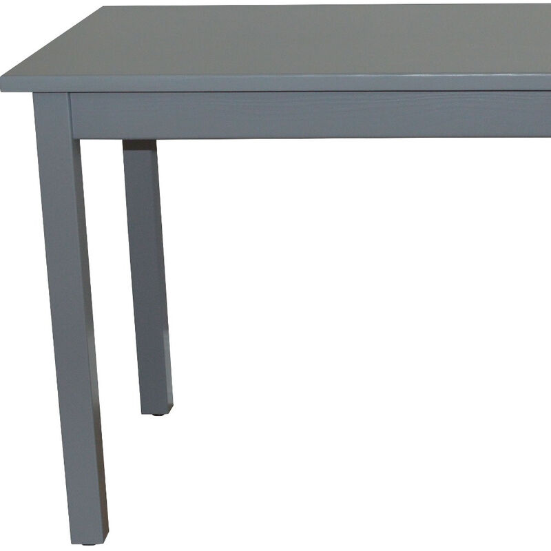HomeRoots 48" Gray Solid Wood Dining Table