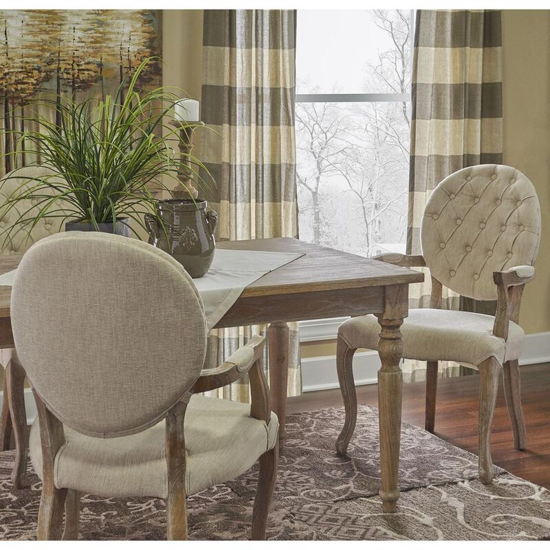 Linon Avalon Light Natural Brown Rectangle Table