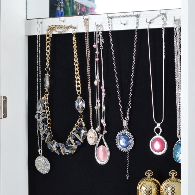 Full Length Mirror 360 Swivel Jewelry Cabinet