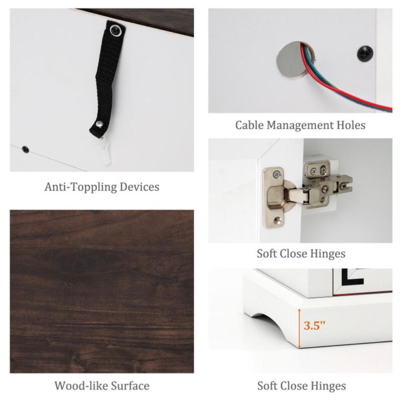 Hivvago Fireplace TV Stand with Remote Controls and Thermostat for TVs Up to 50 Inch