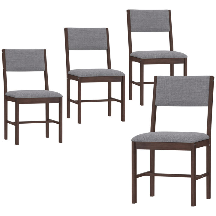 Hivvago Modern Dining Chairs Set of 4 with Linen Fabric