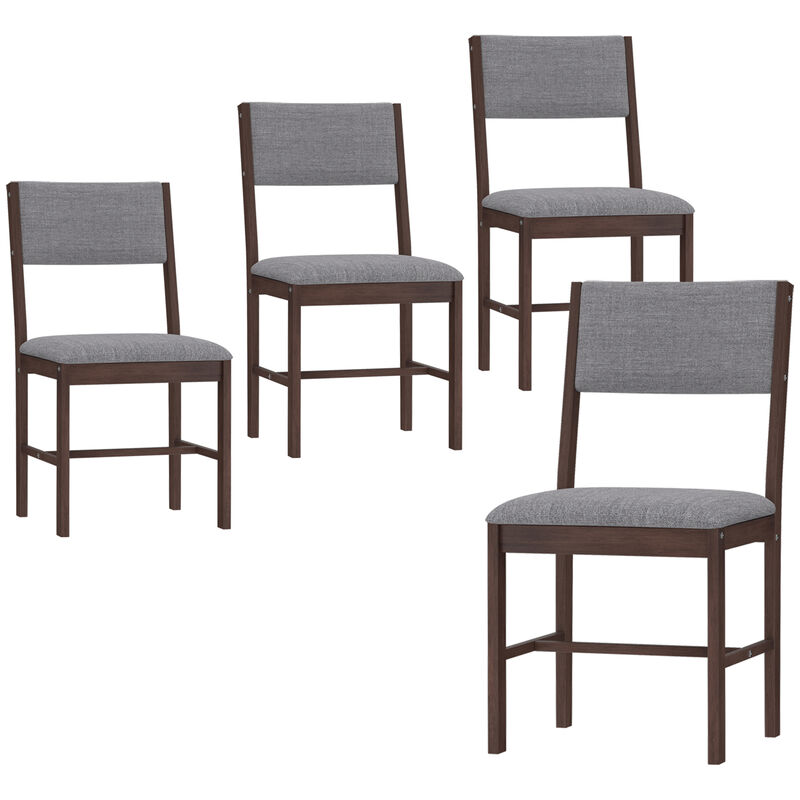 Hivvago Modern Dining Chairs Set of 4 with Linen Fabric image number 0