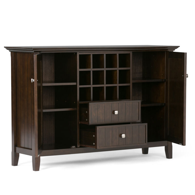 Simpli Home Bedford Sideboard Buffet and Wine Rack image number 3
