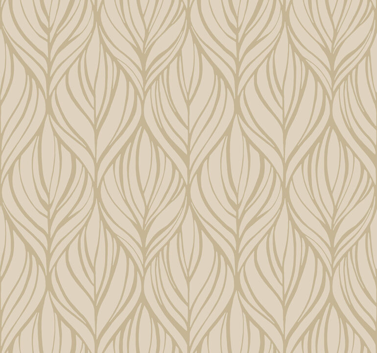 Palma Taupe & Silver Wallpaper