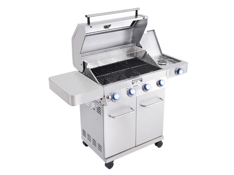 Monument Grills Classic Series | 4 Burner Stainless Steel Natural/ Gas Grill With Cleardview Lid