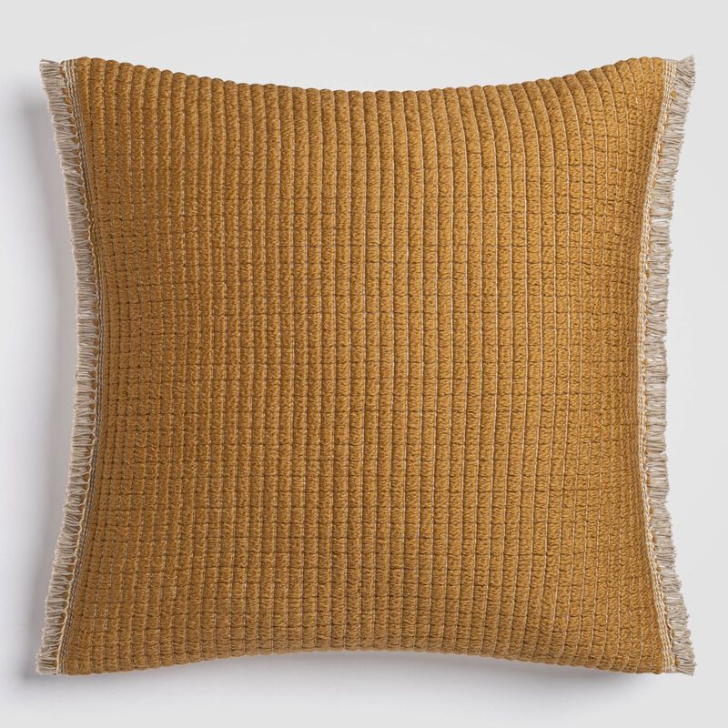 Sunrise Two-Tone Yellow & White Accent Pillow image number 0