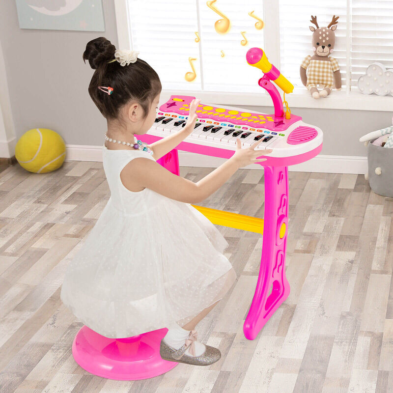 Toddler&rsquo;s 31-Key Keyboard Piano with Mic &ndash; Educational Music Toy for Ages 3 Years and Up