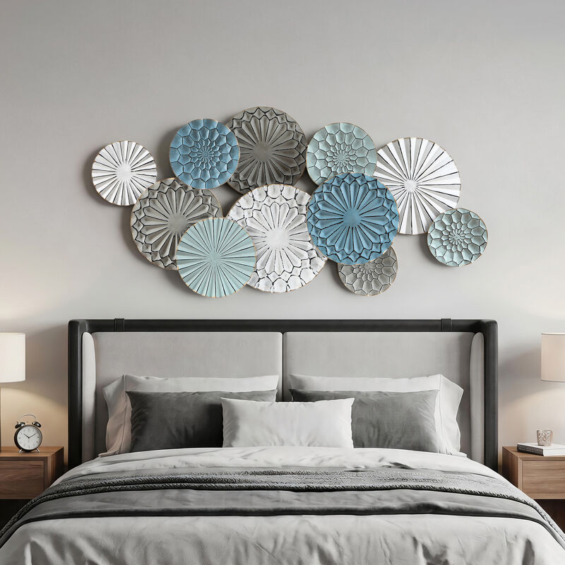 48" Abstract Eclipse Large Metal Wall Art Decor image number 2