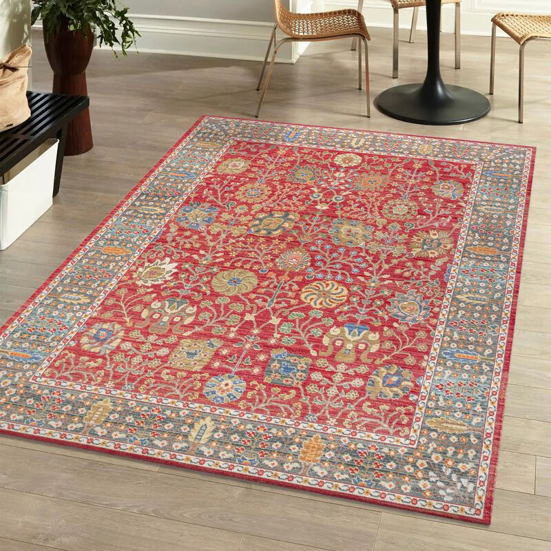 India Flower and Vine Area Rug