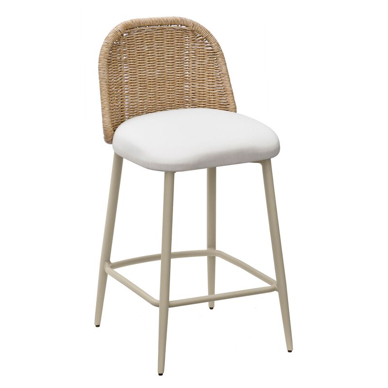Alexa Cream Outdoor Counter Stool