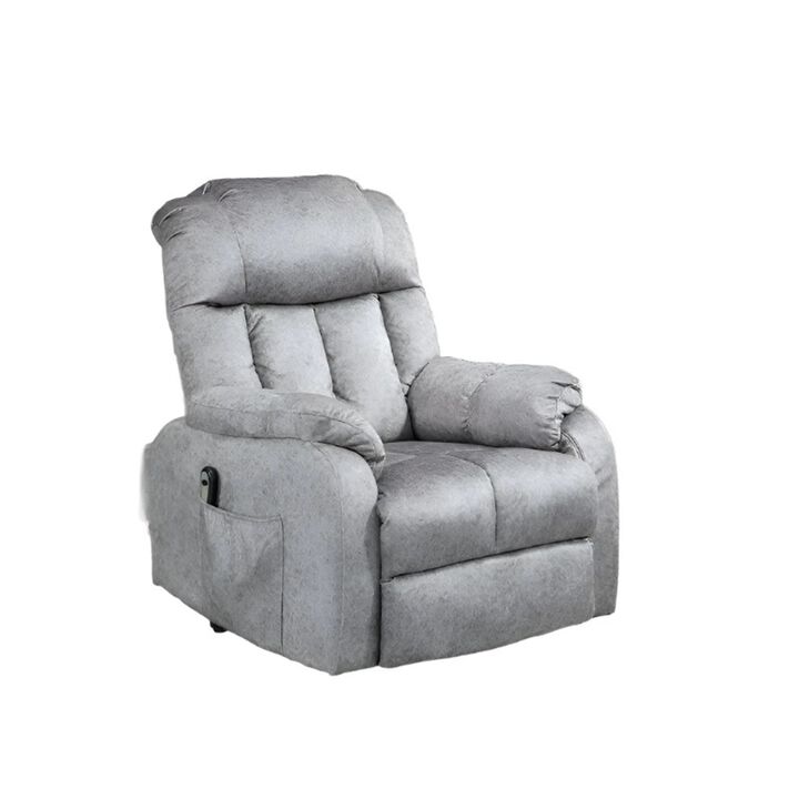 Lift Chair, Power Lift Recliner Chair with Side Pocket and Remote Control for Living Room Gray