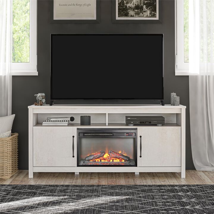 Ameriwood Home Augusta Electric Fireplace and TV Console for TVs up to 65”