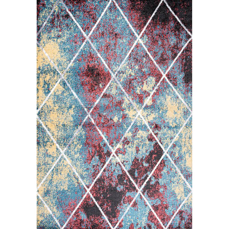 Cole Minimalist Diamond Trellis Area Rug
