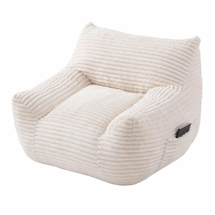GOODSILO Oversized Comfy Shredded Foam Filled Bean Bag Chair, Lazy Relaxation Sofa for Living Room, Bedroom, Dorm and Gaming Lounging