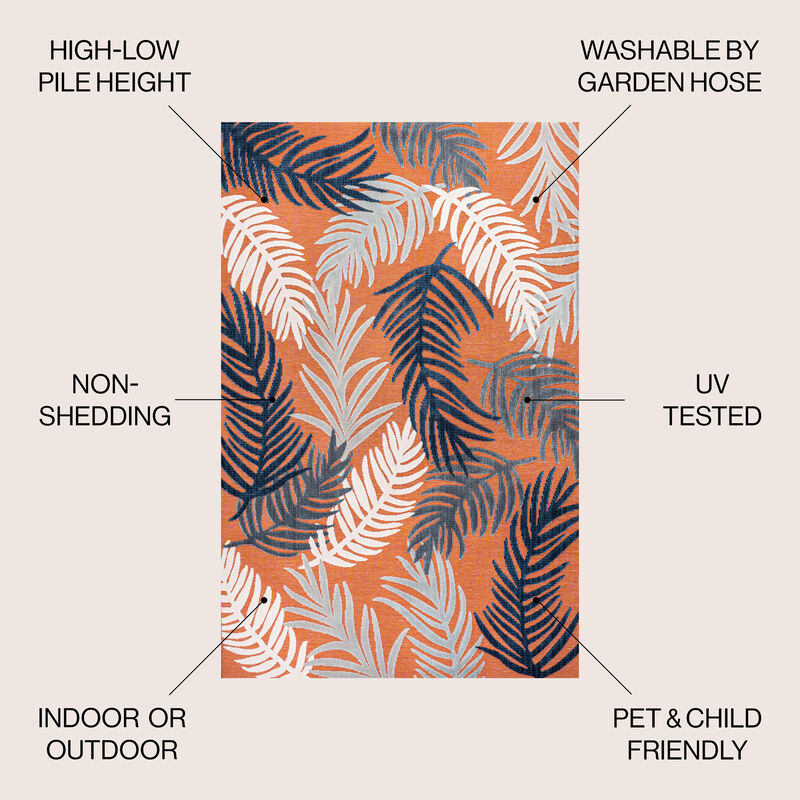 Montego High-Low Tropical Palm Area Rug