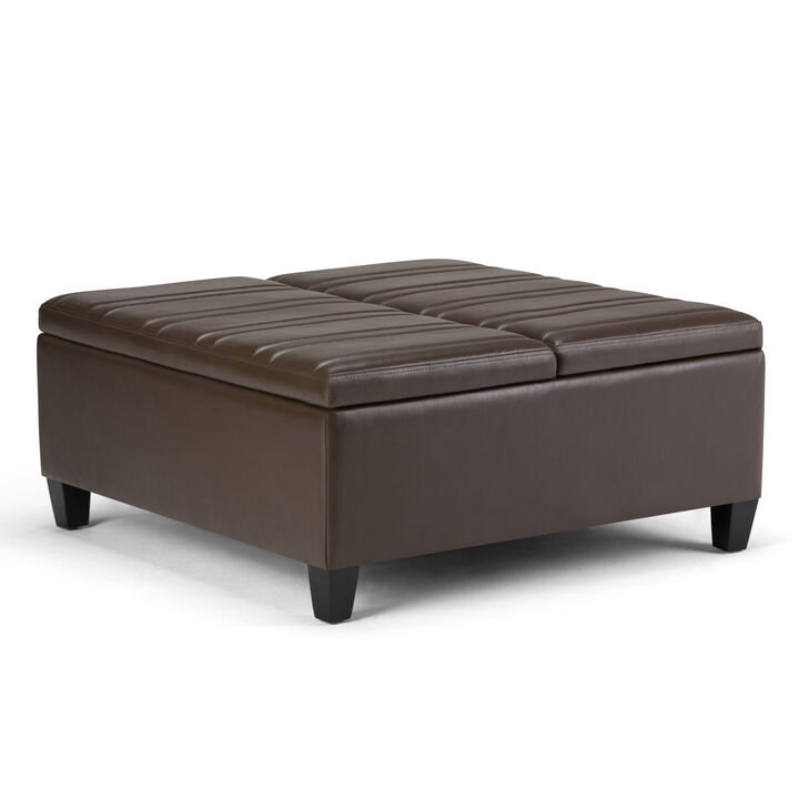 Simpli Home Ellis Coffee Table Storage Ottoman