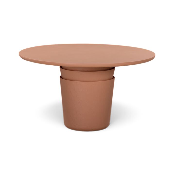 Margot Red Terracotta Round 54" Indoor/Outdoor Dining Table