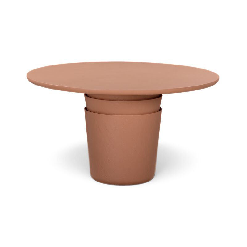 Margot Red Terracotta Round 54" Indoor/Outdoor Dining Table image number 1