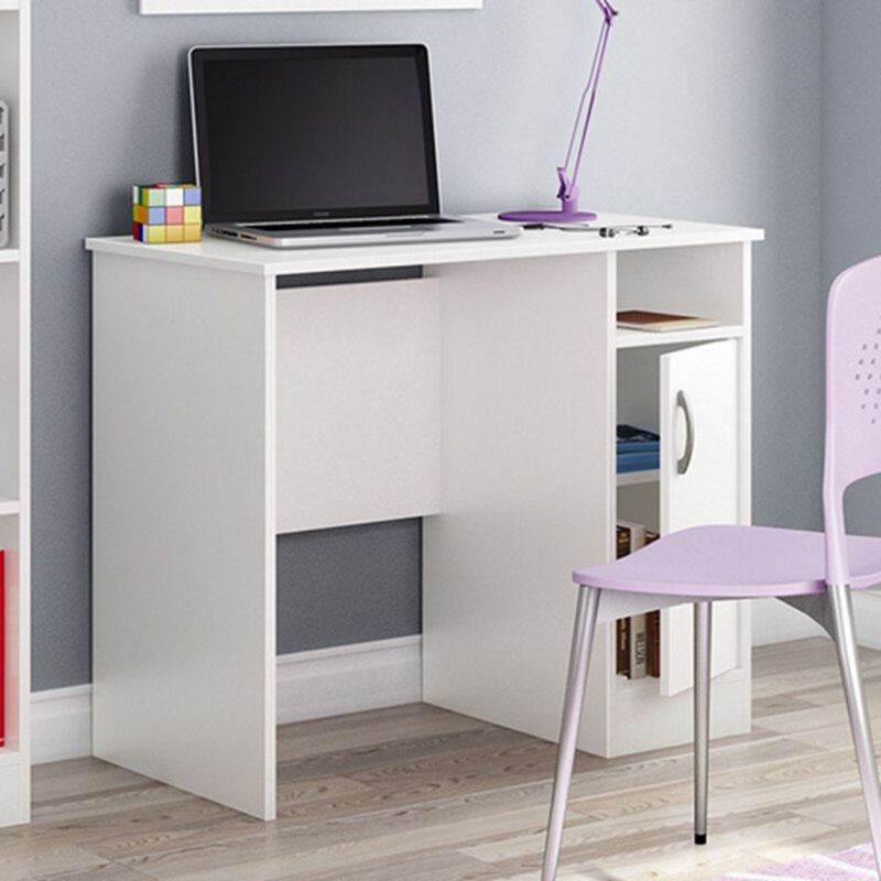 Hivvago White Computer Desk - Great for Small Home Office Space