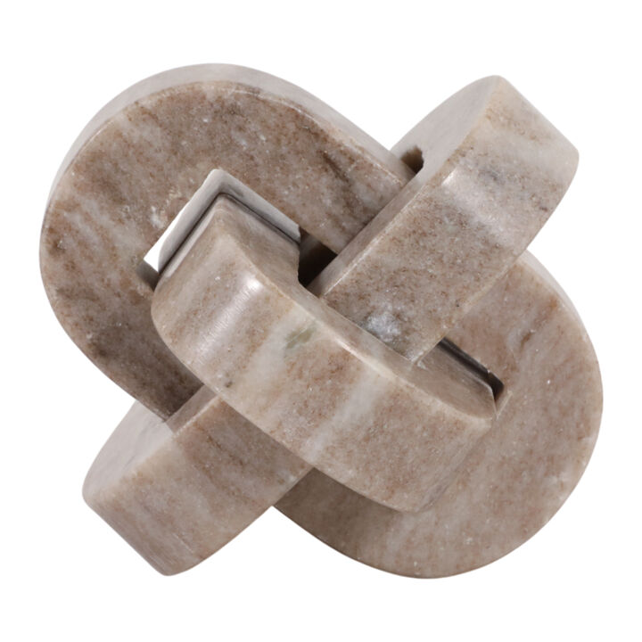 5" Onyx Marble Rounded Knot, Tan