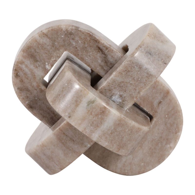 5" Onyx Marble Rounded Knot, Tan image number 0