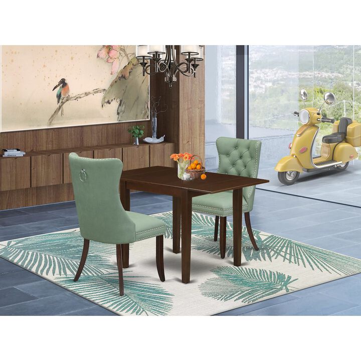 3 Piece Dining Table Set Contains a Rectangle Kitchen Table with Dropleaf