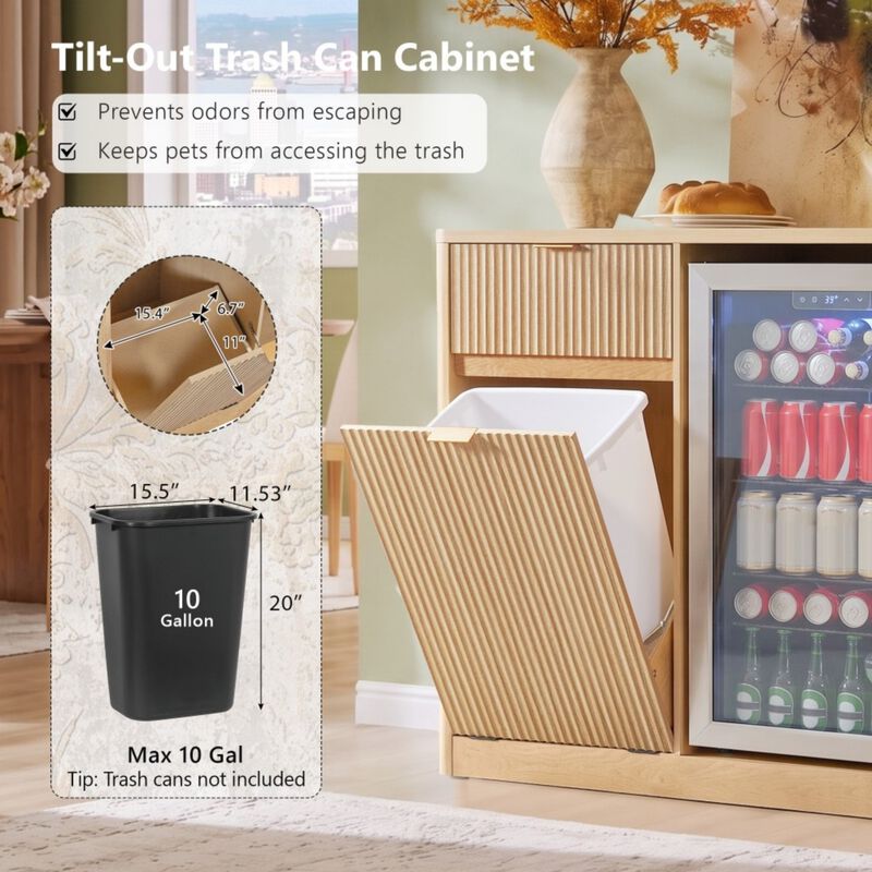 Cekfal Mini Fridge Wine Bar Sideboard Cabinet image number 6