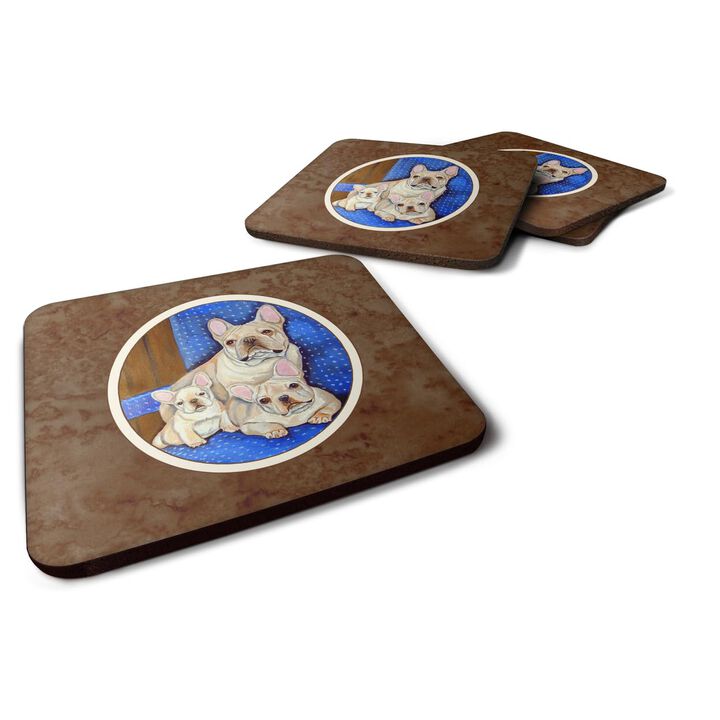 Caroline's Treasures 7055FC French Bulldog Momma's Love Foam Coasters (Set of 4), 3.5, Multicolor