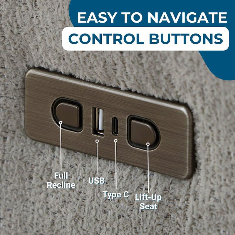 Oversized Zero Gravity Recliner Chair for Big and Tall Adults – Heavy-Duty Big Man Power Recliner with Wide Seat, Supports Up to 450 lbs, Gray