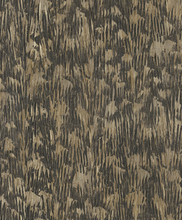 Gilded Plume Black Wallpaper