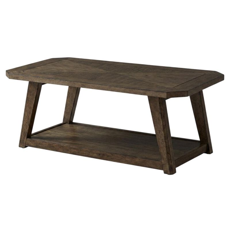 Liberty Furniture Carolina Park Rectangular Cocktail Table for Living Room - Amber Brown Oak image number 0