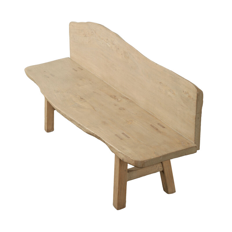 Vintage Elm Entryway Bench in Weathered Natural image number 3