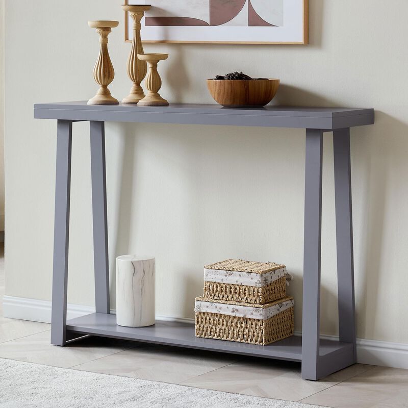 Kings Brand Furniture Emma Narrow Console Table with Lower Shelf Perfect for Sofa Table