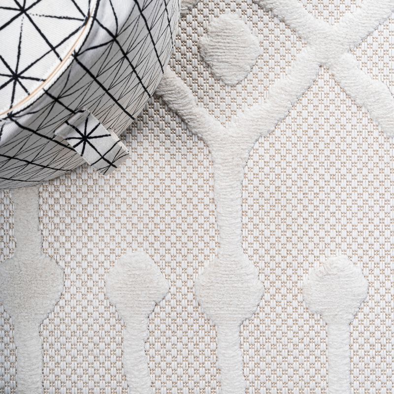 Peralta Moroccan Diamond Square Indoor/Outdoor Area Rug