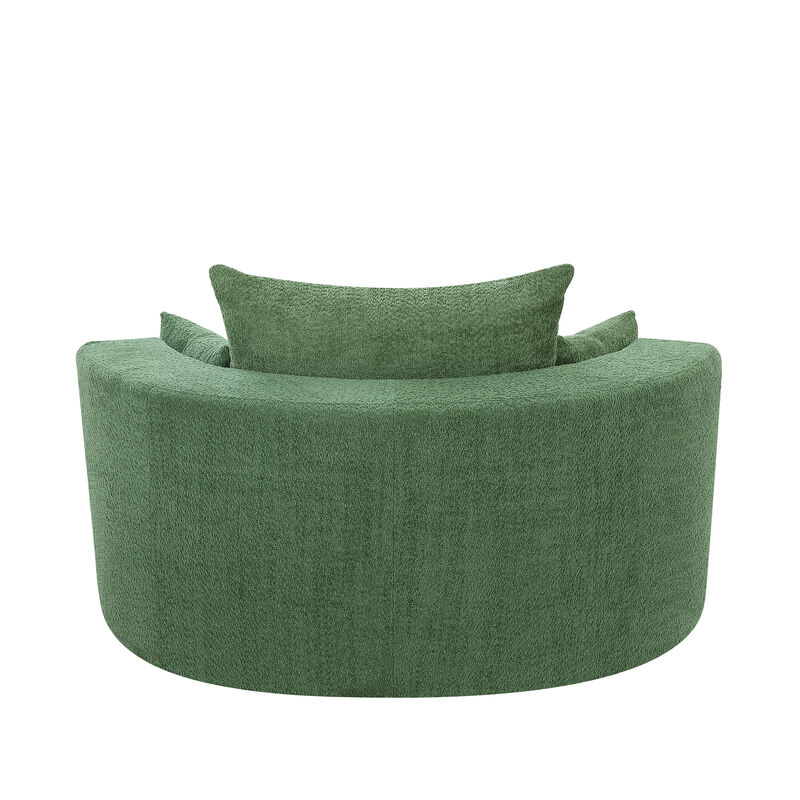 Merax Swivel Round Sofa Accent Barrel Chair for Living Room