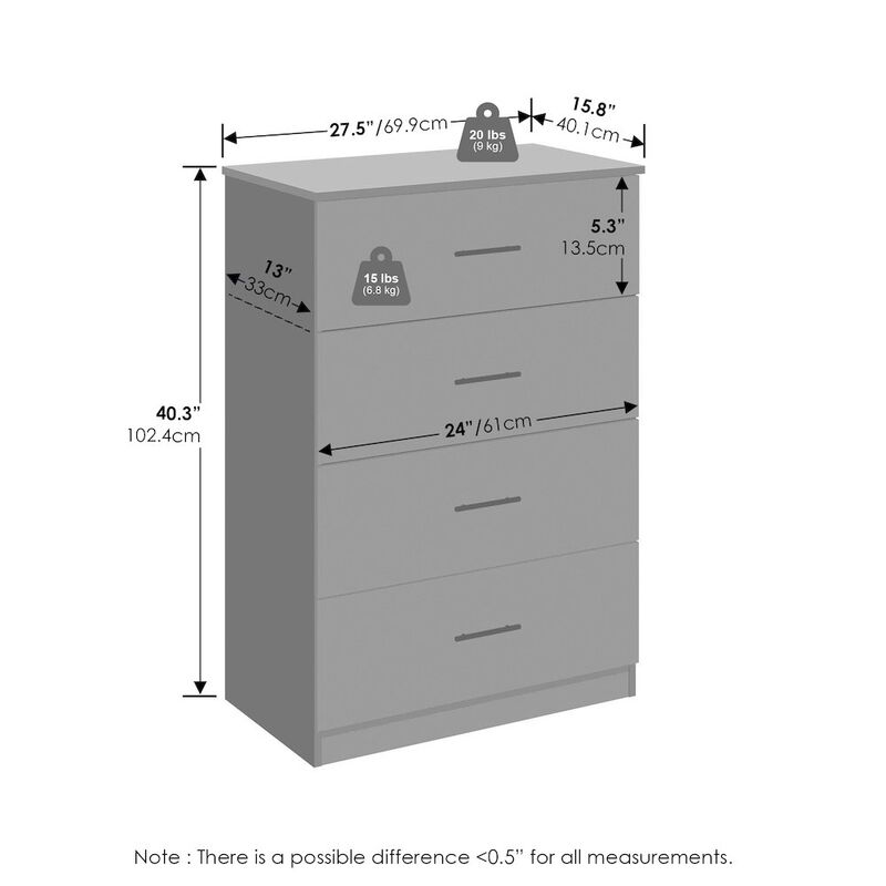 Frans Simple Design Console Table with 4 Drawers for Entryway, Living Room