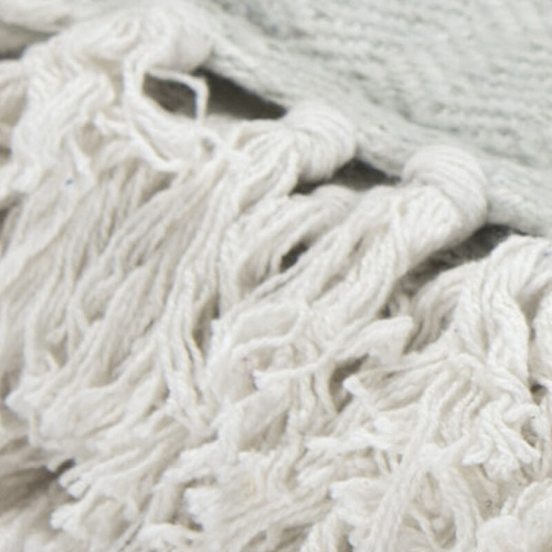 HomeRoots Light Gray Woven 100% Cotton Throw Blanket image number 2