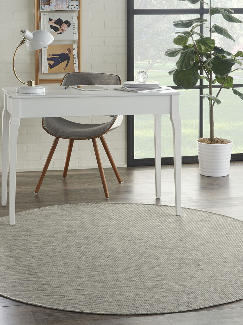 Positano POS01 Light Gray 6' x Round Rug image number 7