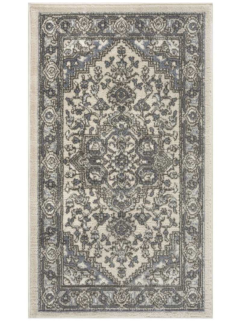 Quarry QUA05 Ivory/Blue 2'2" x 3'9" Rug image number 0