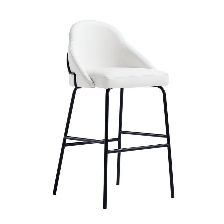 Gracie Barstools in White and Black (Set of 2)