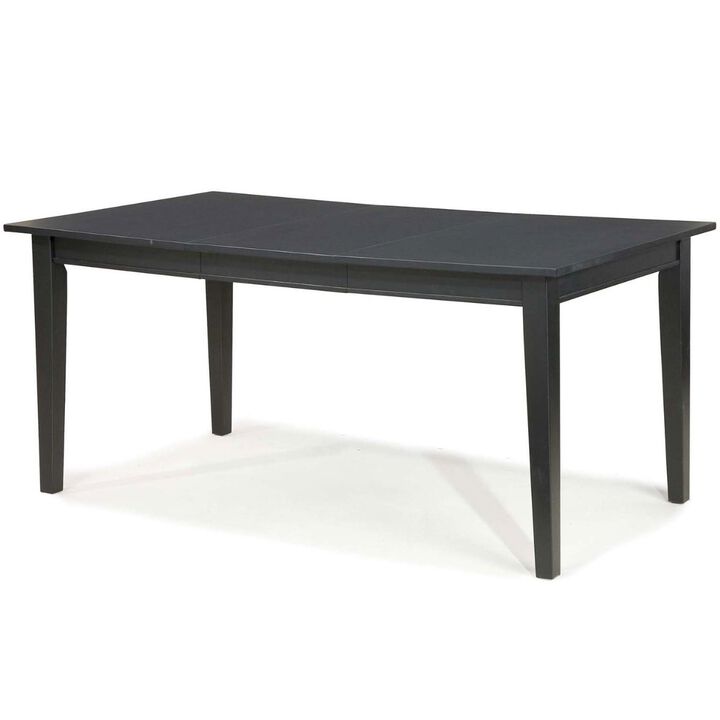 Space Saving Expandable Dining Table 48 66 inch in Ebony Black Wood Finish