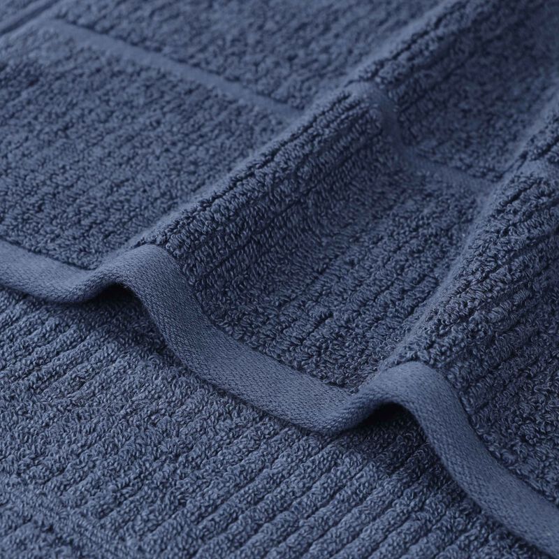 Solid Ribbed Viscose Cotton Blend Towel Set for Everyday Use image number 3